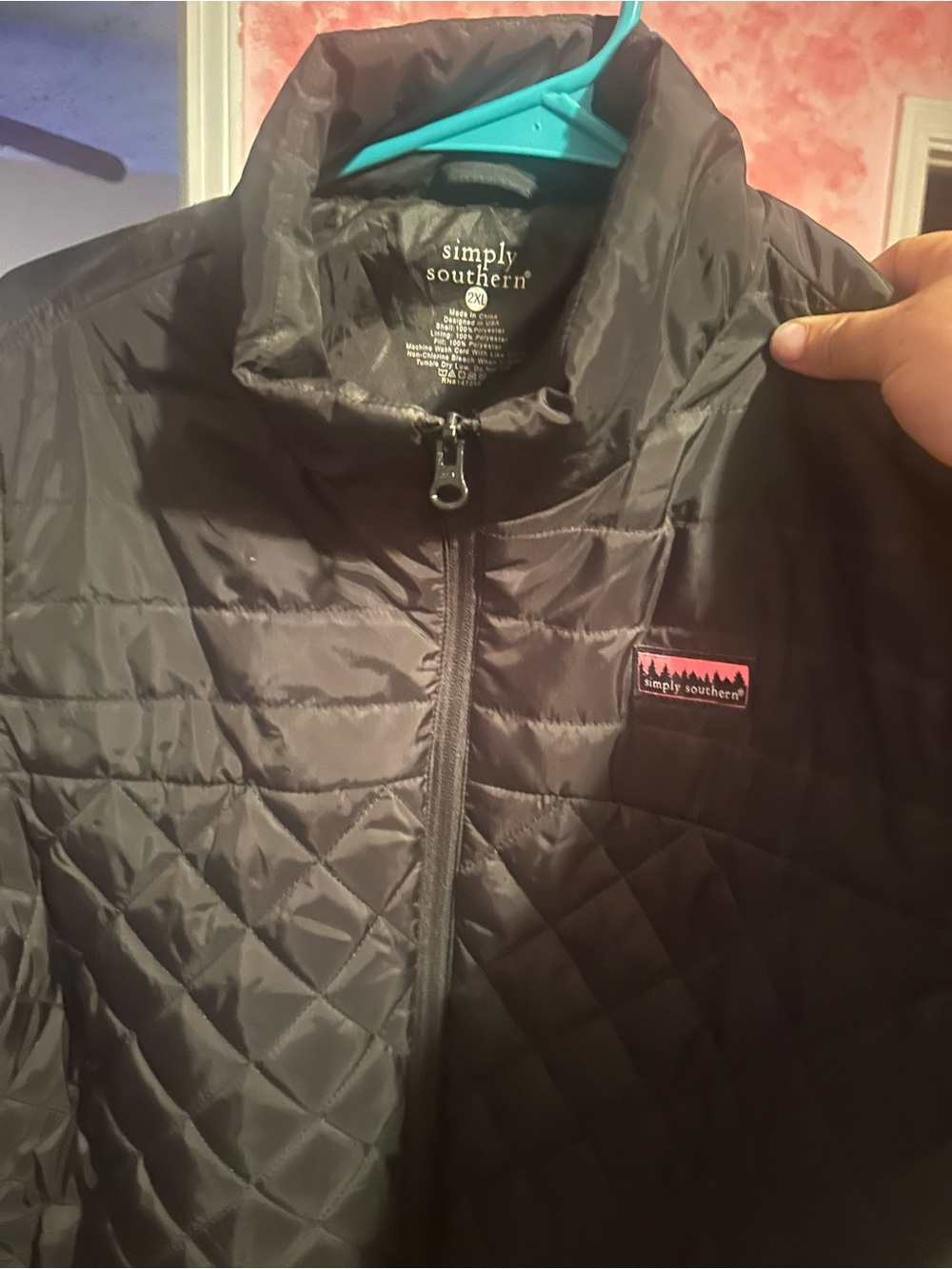 Simply Southern Black Quilted Puffer Jacket